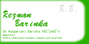 rezman barinka business card